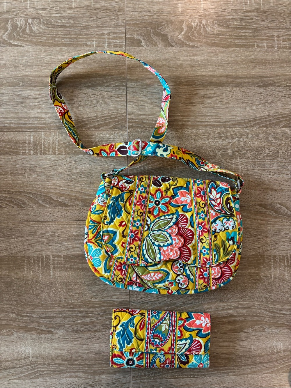 vera bradley Provencal floral crossbody bag and wallet